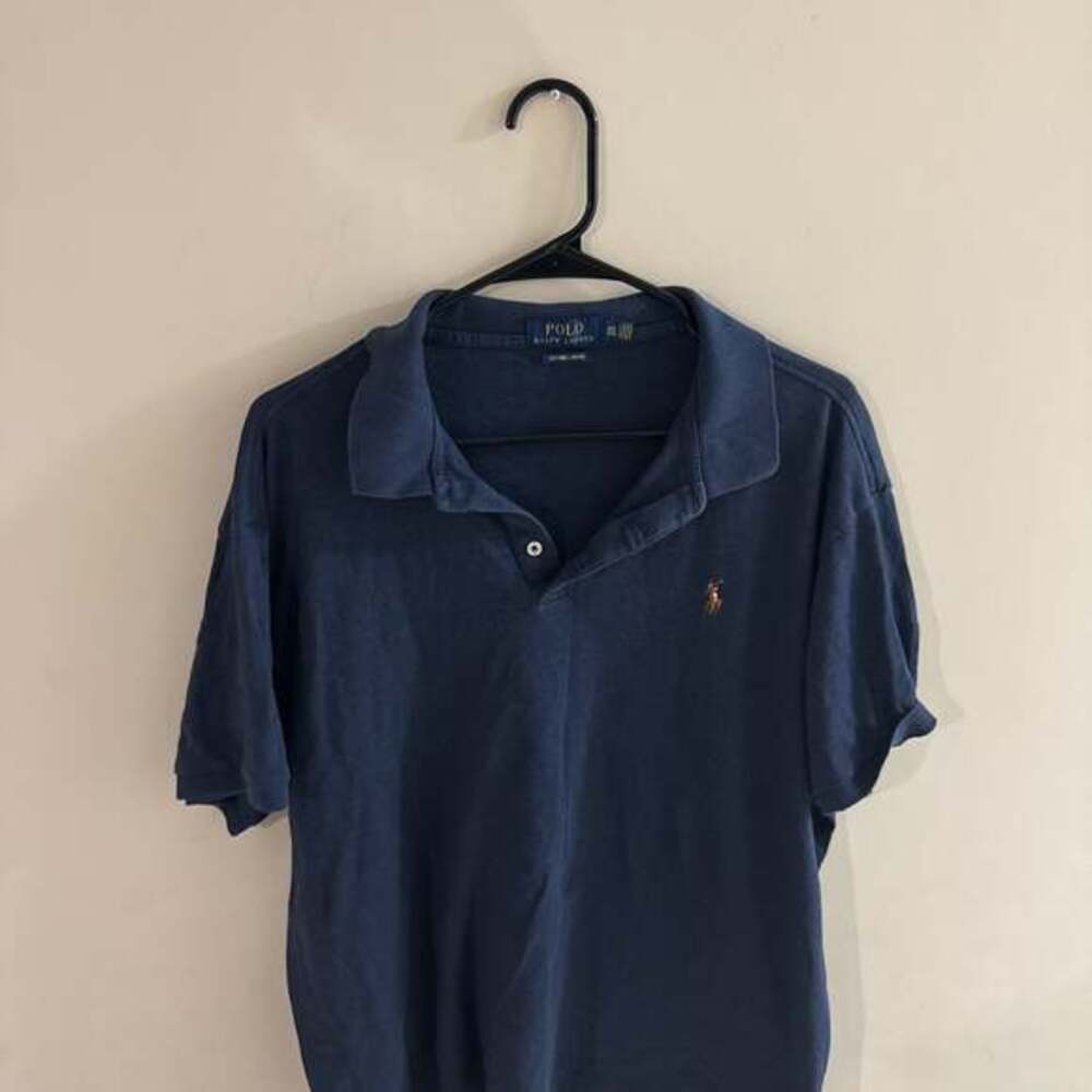 Polo Ralph Lauren Men's Custom Slim Fit Polo Navy Blue Size XXL